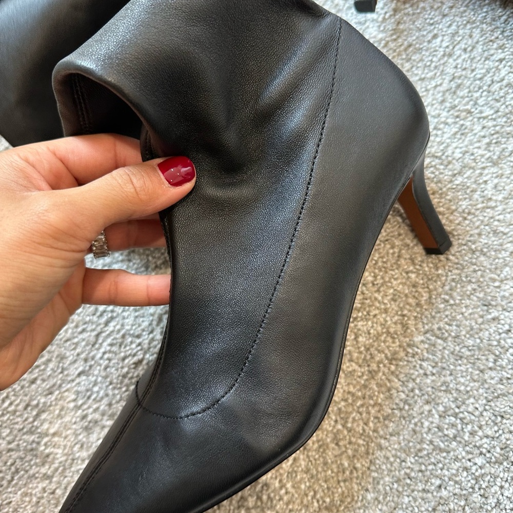 Elegant Black Leather Ankle Boots